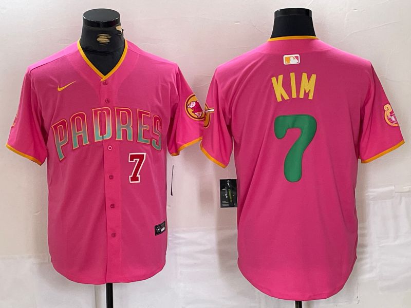 Men San Diego Padres #7 Kim Pink Jointly 2024 Nike MLB Jersey style 13->san diego padres->MLB Jersey